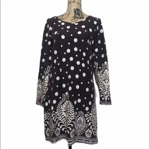 Sacred Threads Purple Polka Dot Floral Dress S